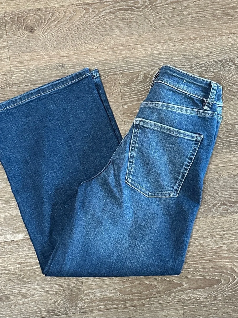 WARP + WEFT Blue Jeans Size 00/24 NCE CROPPED WIDE LEG MEDIUM Wash - Picture 12 of 16